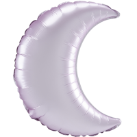 Large Crescent Pastel Pink Sateen